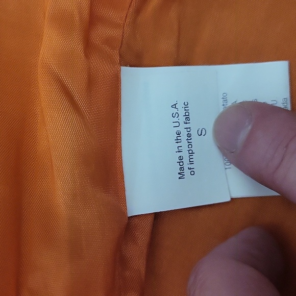 Cynthia Steffe Vintage Tweed Orange Collared 3 Button Blazer Womens Size Small - Picture 6 of 8